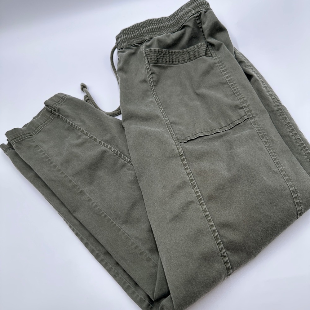 Lou & Grey Womens L Olive Drab Utility Jogger Pants